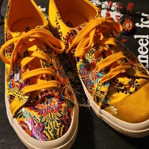 Superga Yellow and Blue Sneakers